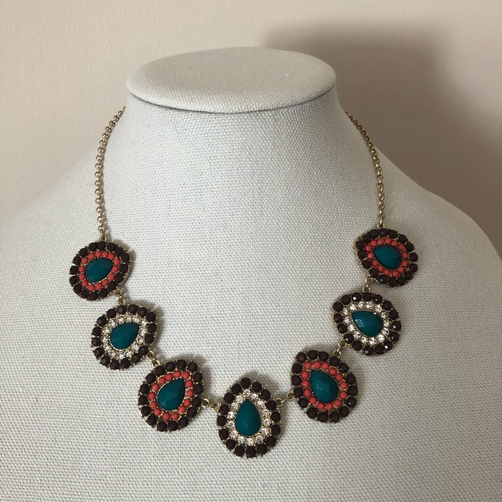 Tear-drop beaded necklace